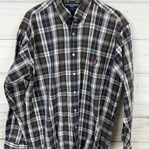 Ralph Lauren Black and White Casual Button Down Shirt